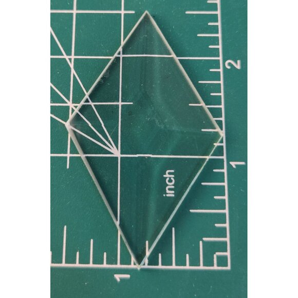 Beveled Clear Stained Glass Mosaic Tiles Lot of 17 square rectangle diamond 1-2 - Picture 5 of 6